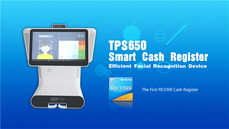 TPS650 Face Recognition  Smart Biometric Facial Recognition POS Cash Register Machines