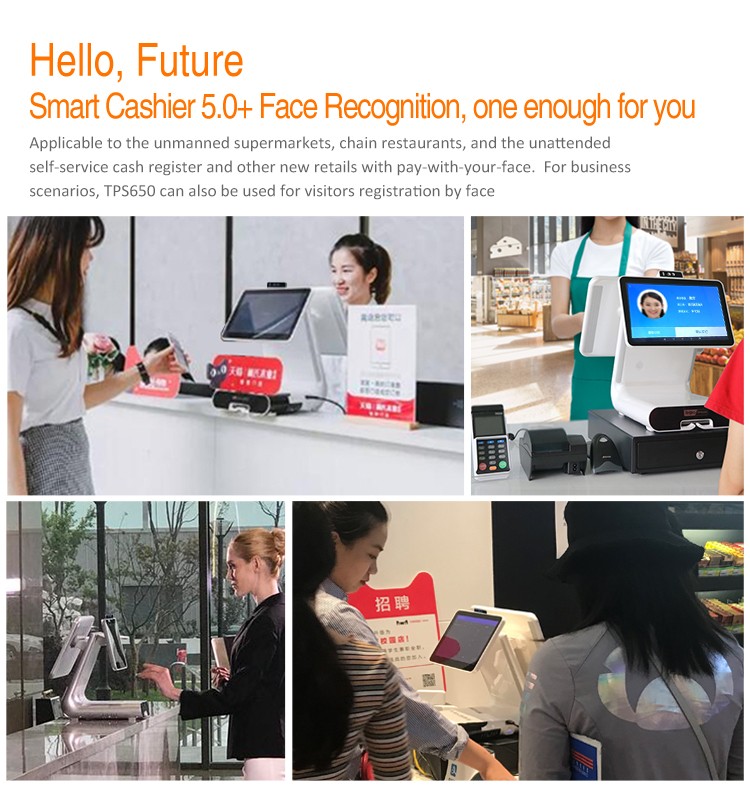 Face Recognition Smart Biometric POS Cash Register Machines