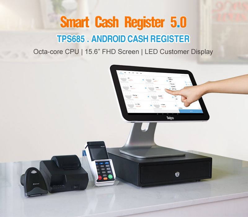 Telpo-Android Based Electronic Cash Register Machine Tps685 - Telpo