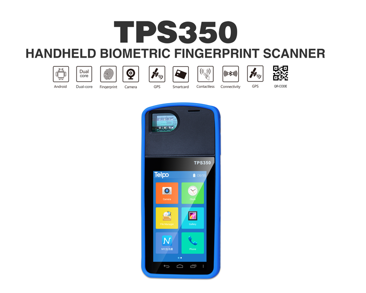 Telpo-4-inch Screen Finger Print Reader Pos Machine Tps350 - Telpo