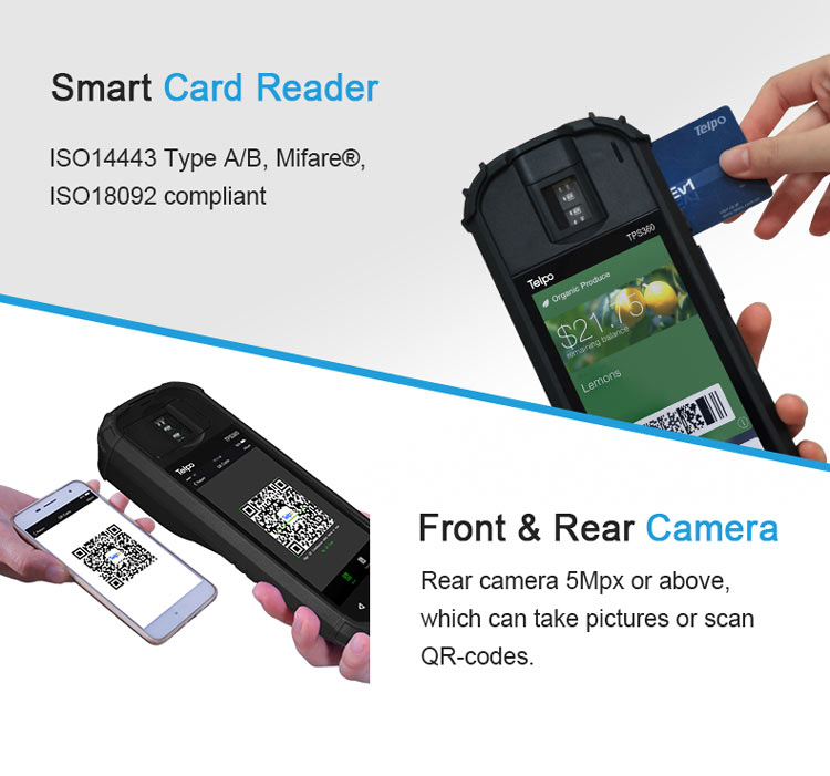 Telpo-5-inch Biometric Fingerprint Reader Pos Machine - Telpo Tps360-3