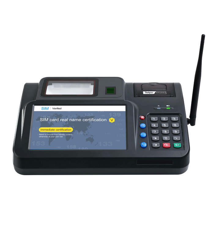 Desktop Barcode Scanner POS Machine with keypad antenna TPS550