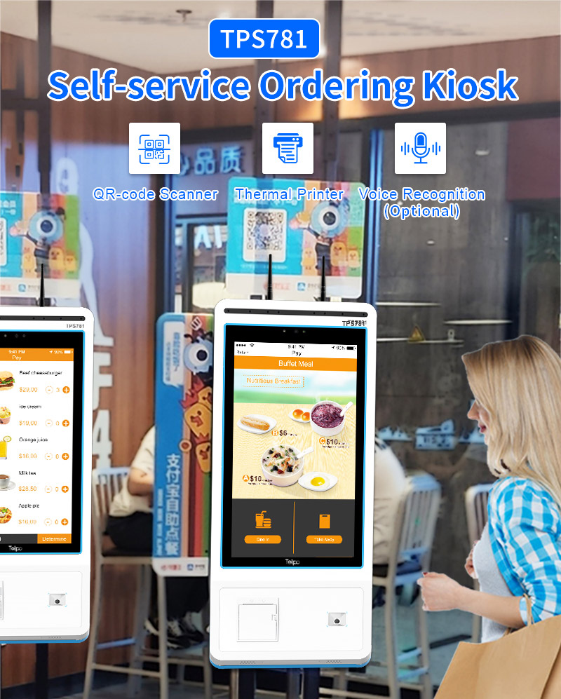 product-Fast Food Restuarant Self-Ordering Kiosk Machine Telpo TPS781-Telpo-img